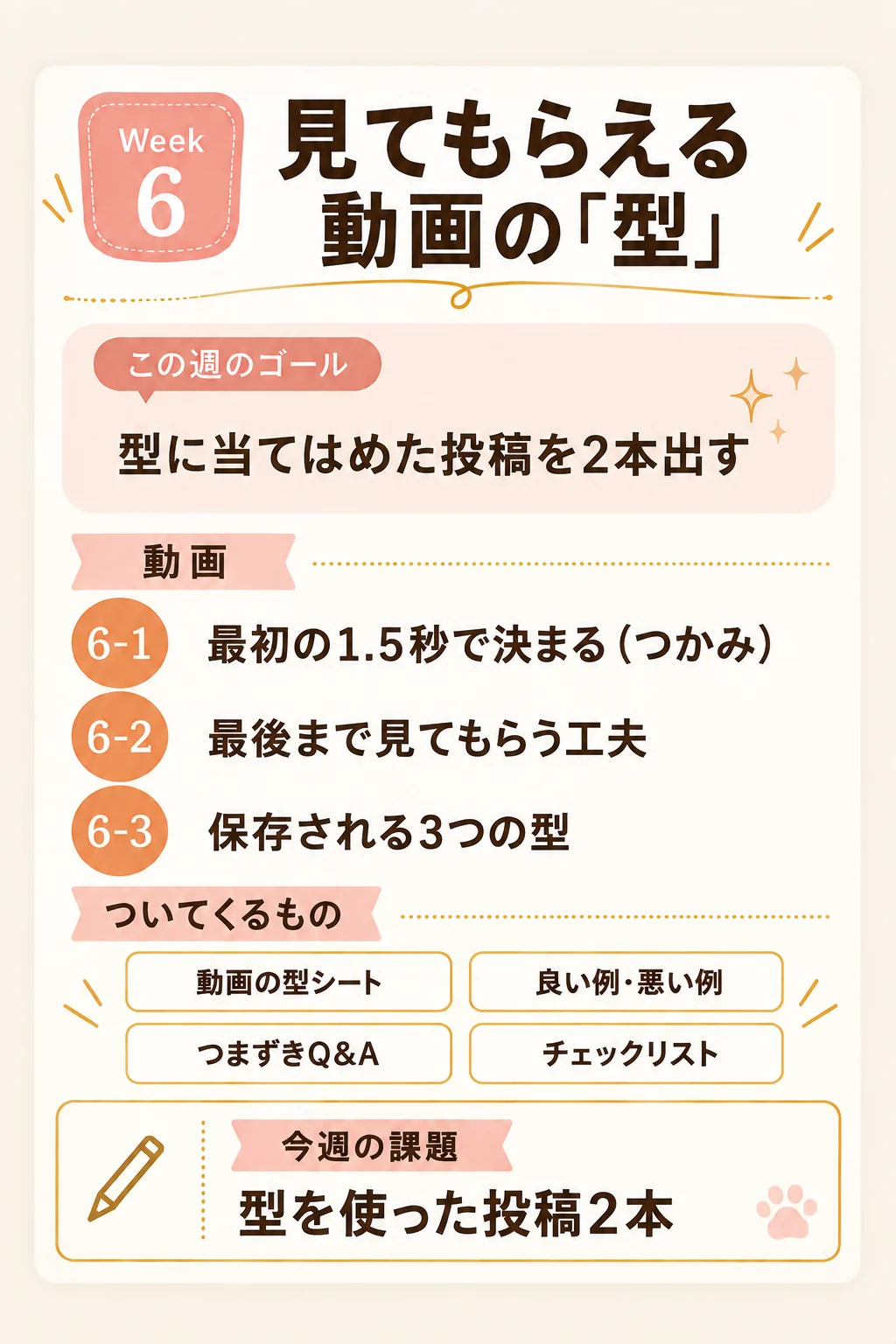 カリキュラム Week 6