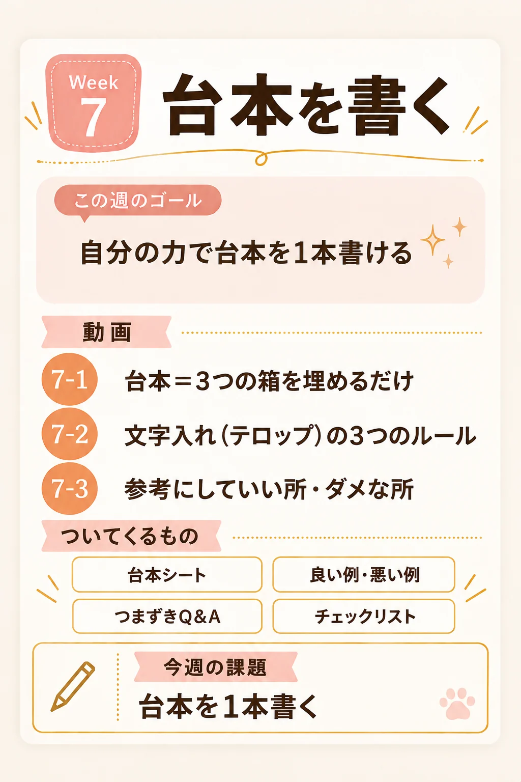 カリキュラム Week 7