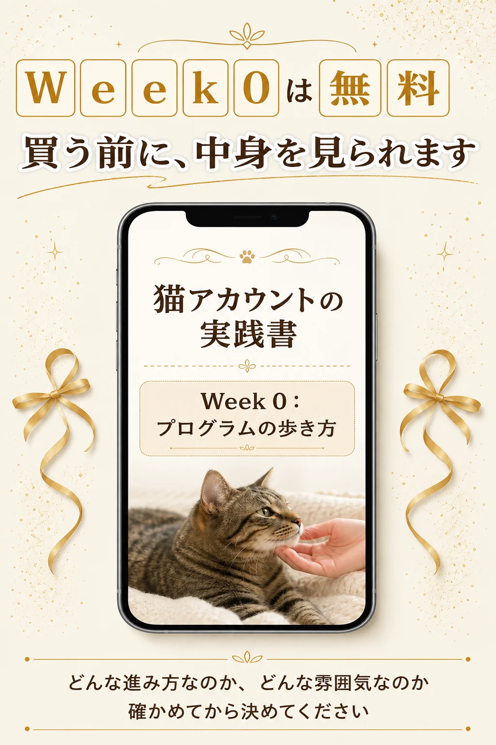 Week 0 は無料。買う前に、中身を見られます
