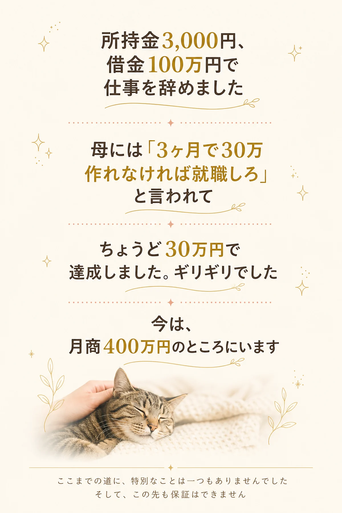 所持金3,000円、借金100万円で仕事を辞めました